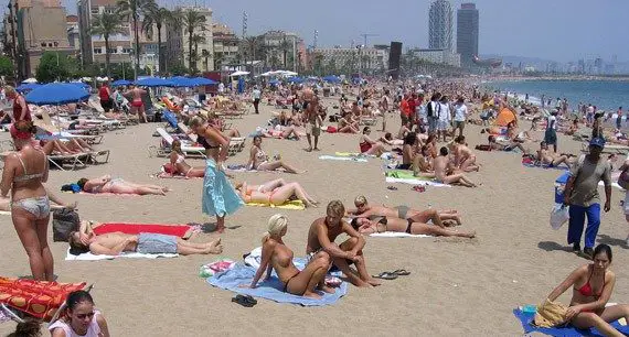 adam chong add Naked Beach Barcelona photo