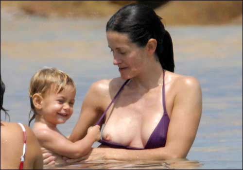 devon white add Courtney Cox Nip Slip photo