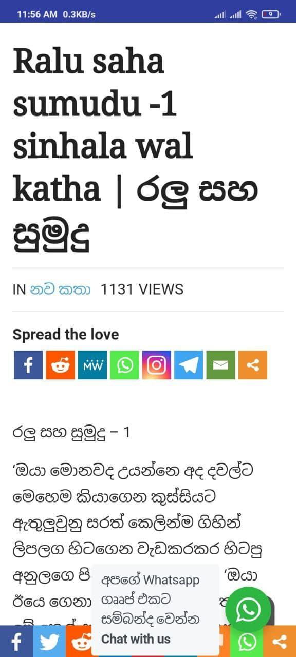 andres villarraga add Sinhala Wela Katha photo