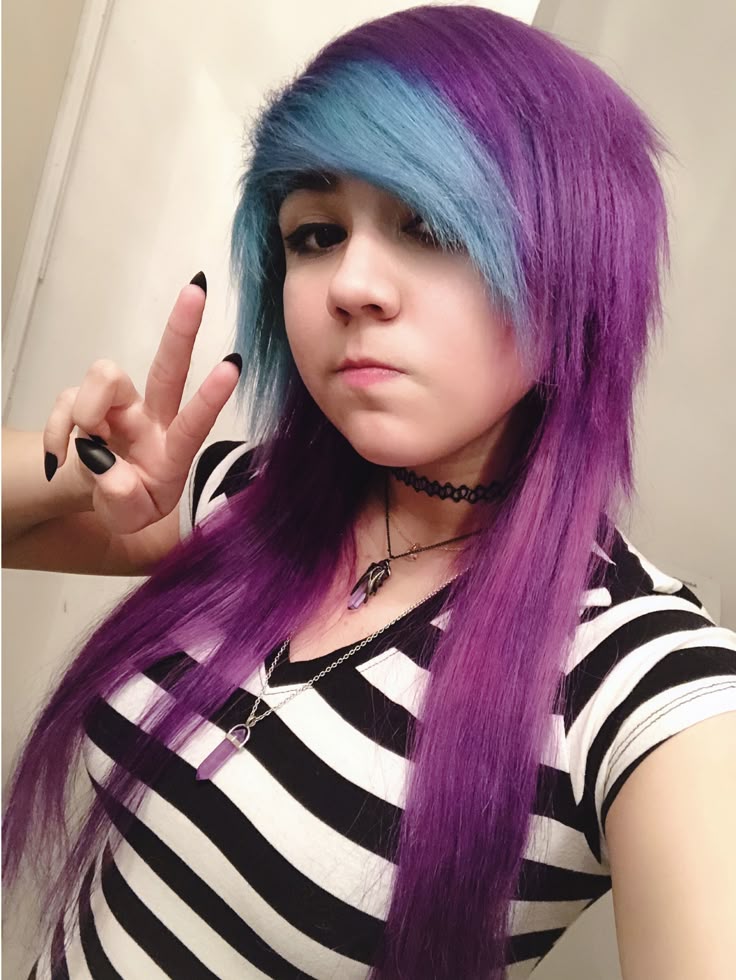cassandra hicklin add Purple Hair Emo photo
