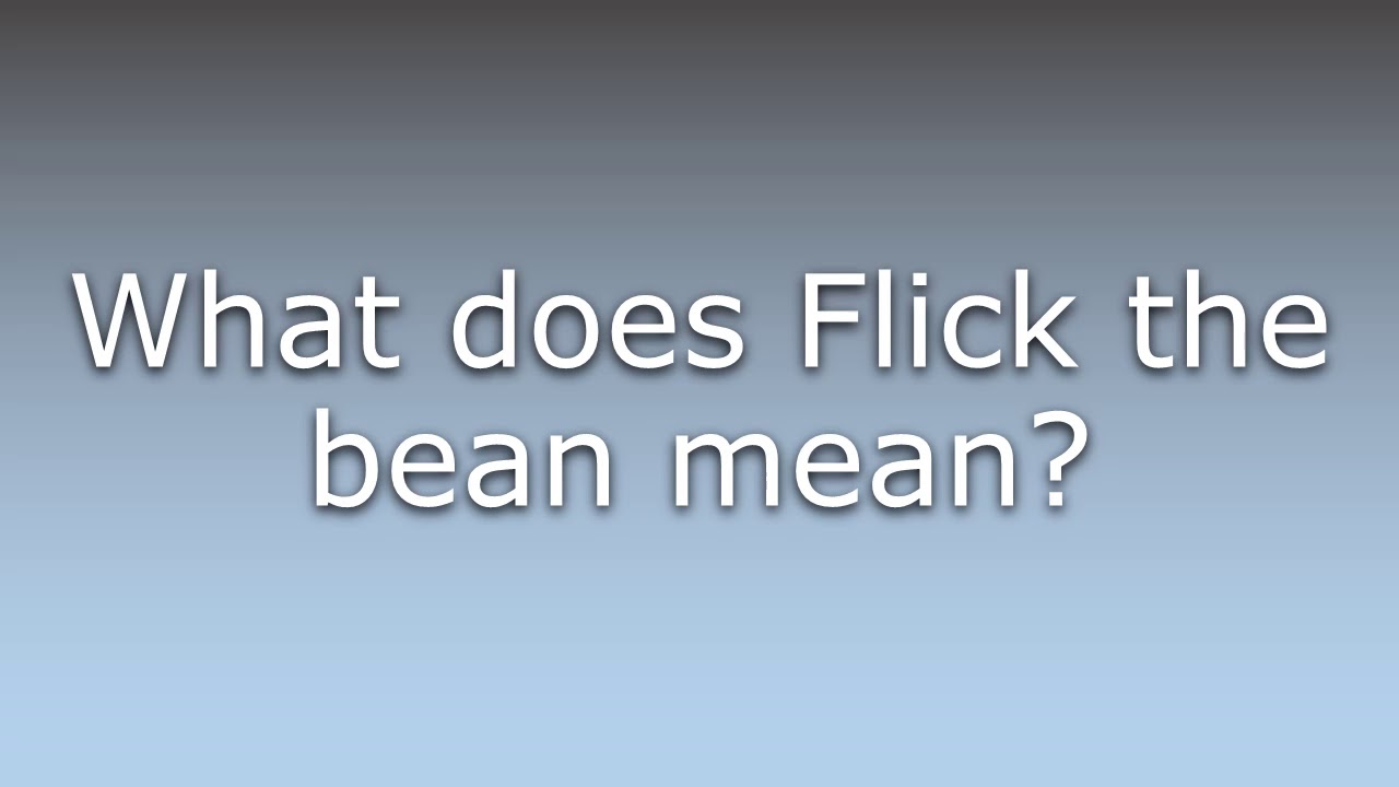 dhinesh krish add What Does Flick The Bean Mean photo