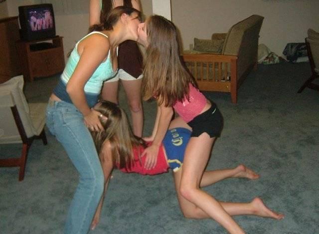 bitner brown add Lesbian Threesome Kissing photo