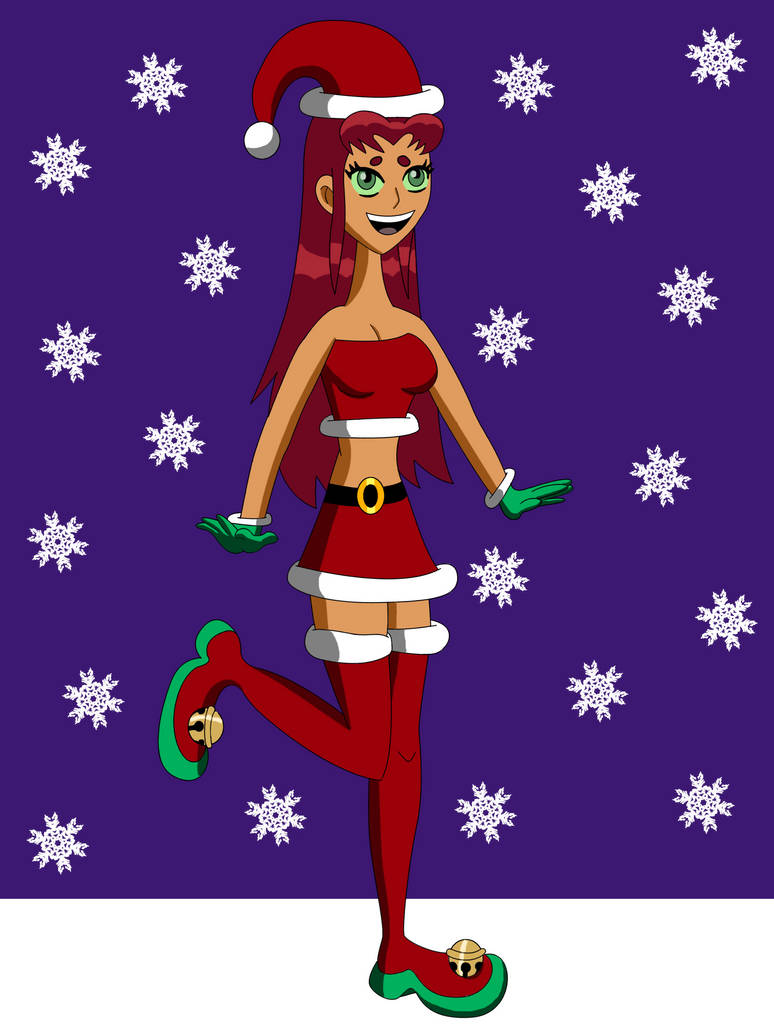 cutee lady add Lily Starfire Santa photo